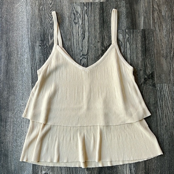 Misa Los Angeles Tops - Misa Los Angeles Top White Tank Top Size Small Womens V Neck Camisole
